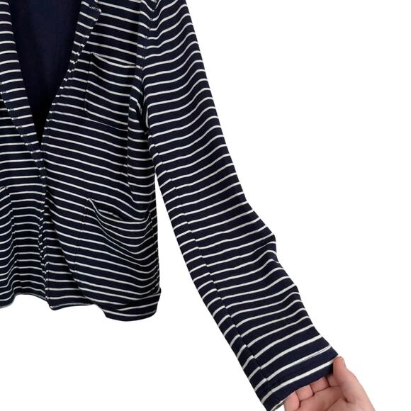 Gap Women Striped Sweater Blazer Size Large Preppy Academia Nautical Coastal - Picture 2 of 6